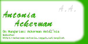 antonia ackerman business card